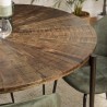 Table à manger ronde KIARA en bois recyclé 120x120cm