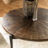 Table basse ronde KIARA 80x80cm bois recyclé