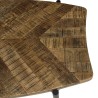 Table basse KIARA bords concaves en bois recyclé