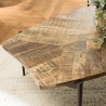 Table basse KIARA bords concaves en bois recyclé