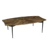 Table basse KIARA bords concaves en bois recyclé