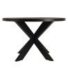 BASILE Dining Table 120x120 Rust Colour with Stone Effect