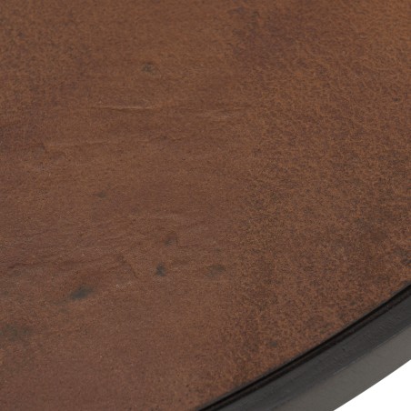BASILE Dining Table 120x120 Rust Colour with Stone Effect
