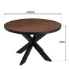 Table à manger BASILE 120x120 couleur rouille
