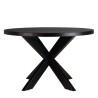 Table à manger BASILE 120x120cm noir effet pierre