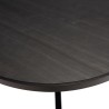 BASILE Dining Table 120x120cm Black Stone Effect Top