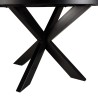 BASILE Dining Table 120x120cm Black Stone Effect Top