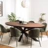 Table à manger BASILE 220x110 couleur rouille effet pierre