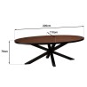 Table à manger BASILE 220x110 couleur rouille effet pierre