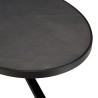 Table à manger BASILE 220x110cm plateau noir effet pierre