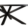 BASILE Dining Table 220x110cm Black Stone Effect Top