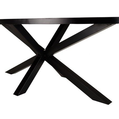 Table à manger BASILE 220x110cm effet pierre doré