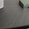Table à manger BASILE 220x100cm plateau noir effet pierre