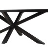 Table à manger BASILE 220x100cm plateau noir effet pierre