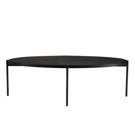 Table basse ovale noire BASILE 131x65cm
