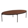 Table basse ovale BASILE 131x65cm couleur rouille