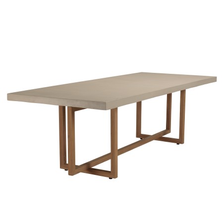 WALLY Rectangular Dining Table 243x100cm in Beige Concrete