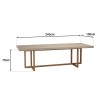 Table à manger WALLY - Béton beige et teck - 243x100cm