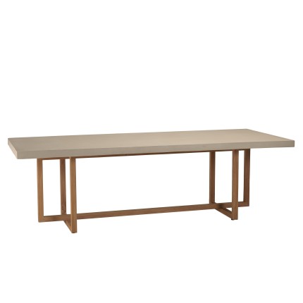DAK Rectangular Dining Table 243x100cm in Beige Concrete