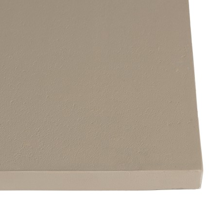 Table basse carrée WALLY en béton beige et teck