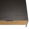 Table basse CHARLIE marron et noire 2 tiroirs 1 niche