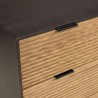 CHARLIE - Brown and Black Chest of Drawers with 3 Drawers