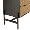 CHARLIE - Brown and Black Chest of Drawers with 3 Drawers