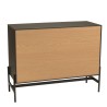 CHARLIE - Brown and Black Chest of Drawers with 3 Drawers