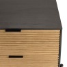 CHARLIE Brown and Black Bedside Table with 2 Drawers