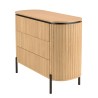 CHARLIE - Retro Brown Chest of Drawers with 3 Drawers