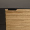 Buffet CHARLIE marron et noir 3 tiroirs 2 portes