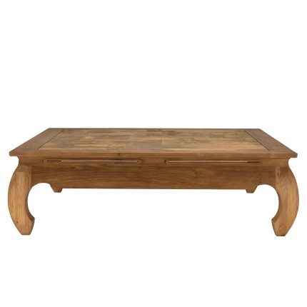 Table opium SIXTINE en teck recyclé 120x120cm