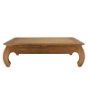 Table opium SIXTINE en bois de teck recyclé 120x120cm