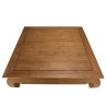 Table opium SIXTINE en bois de teck recyclé 120x120cm