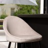 Lot de 2 tabourets d'îlot velours chamois TOM