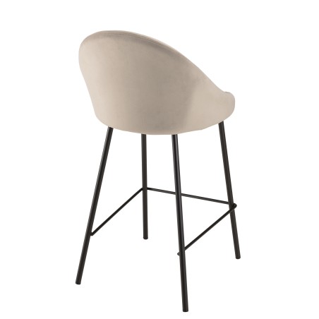 TOM - Set of 2 Buff Velvet Island Stools