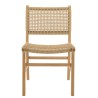 Lot 2 chaises jardin Valeria teck naturel rotin beige