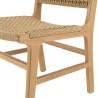 Lot 2 chaises jardin Valeria teck naturel rotin beige
