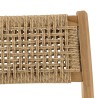 Lot 2 chaises jardin teck rotin synthétique beige