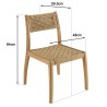 Lot 2 chaises jardin teck rotin synthétique beige