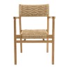 VALERIA - Set of 2 Teak Garden Armchairs in Synthetic Rattan | Diamond Pattern