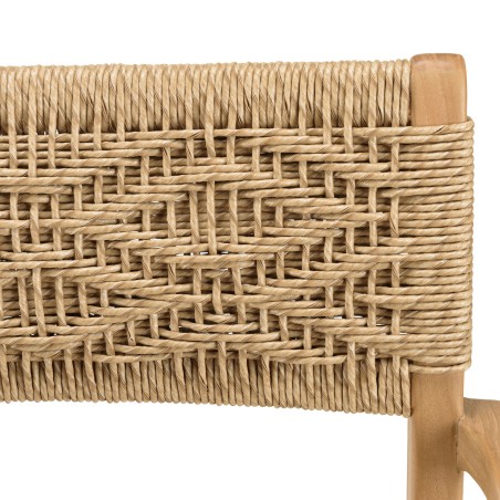 VALERIA - Set of 2 Teak Garden Armchairs in Synthetic Rattan | Diamond Pattern