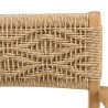 Lot de 2 fauteuils jardin teck rotin synthétique