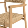 Lot de 2 fauteuils jardin teck rotin synthétique