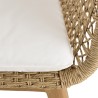 Lot de 2 fauteuils jardin VALERIA en teck et rotin synthétique
