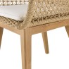 VALERIA Set of 2 Garden Armchairs - Synthetic Rattan & Teak with White Cushion