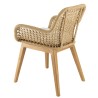 Lot de 2 fauteuils jardin VALERIA en teck et rotin synthétique