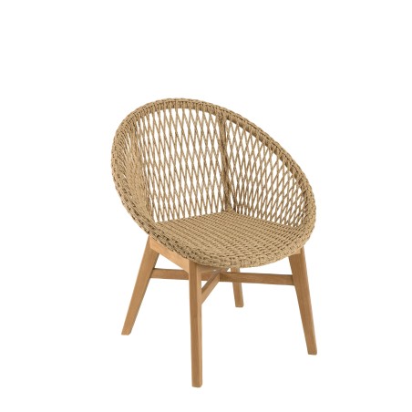 VALERIA Set of 2 Rounded Garden Armchairs