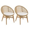 VALERIA Set of 2 Rounded Garden Armchairs