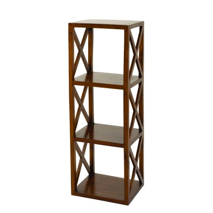LORINE Brown Shelf Unit with 3 Compartments - Mindi Wood